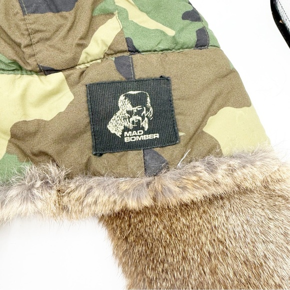 Mad Bomber Rabbit Fur Camo Flapper Trapper Hat XL - Picture 3 of 7